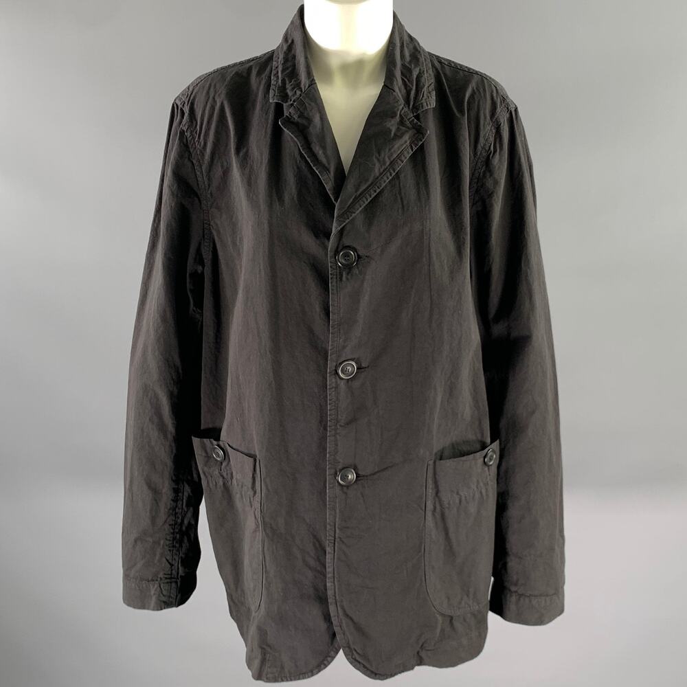 CASEY CASEY Size L Black Cotton Blend Blazer